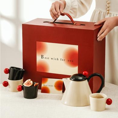 摩登主妇陶瓷咖啡杯碟套装高档精致下午茶具杯子订婚礼物对杯礼盒