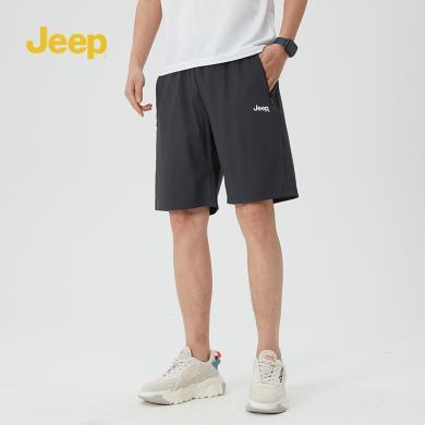 Jeep吉普男裤百搭时尚宽松短裤训练休闲运动裤男款	P842MWP359