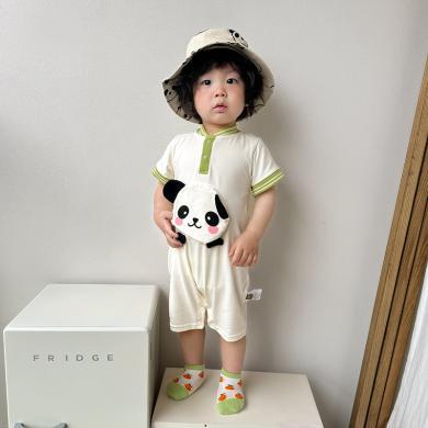 Peninsula Baby婴儿衣服夏季薄款新生儿衣服熊猫小可爱婴儿连体衣婴儿春夏衣服