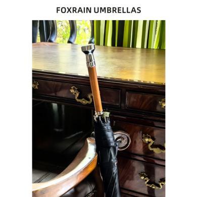 FOXRAIN雨狐英式绅士长柄雨伞贵族直杆伞权杖T30高级定制LOGO