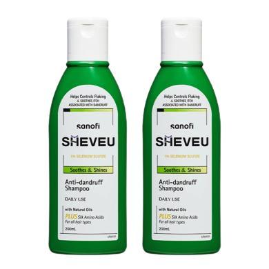 【支持购物卡】【2瓶】澳洲sheveu/Selsun 氨基酸清爽控油去屑止痒洗发水200ml (绿瓶)