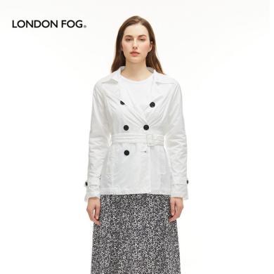 伦敦雾女士双排扣短款风衣LS14WF505