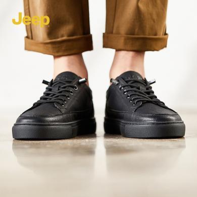 Jeep吉普男鞋春夏季新款时尚英伦风男士休闲皮鞋软底耐磨正装鞋	P221M07020