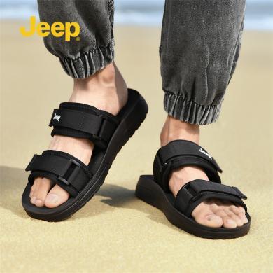 JEEP吉普拖鞋男新款夏季外穿凉鞋室外休闲男士防滑沙滩凉拖鞋	P11101270K