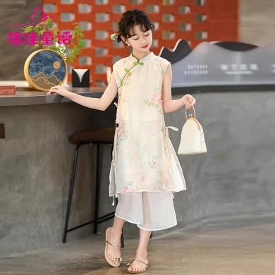 铭佳童话女童夏装套装裙夏季儿童改良旗袍女大童新中式国风两件套T4277602155