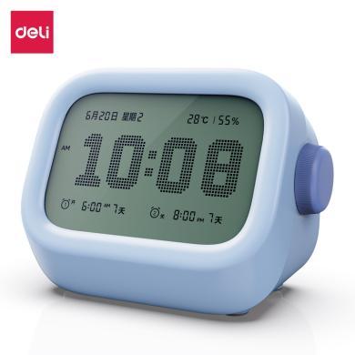 得力LE105/LE106电子钟智能闹钟时钟学生起床计时器多功能迷你电子闹钟