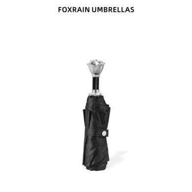 foxrain复古英式雨伞女折叠玫瑰花贵族伞高级感防晒两用高端定制