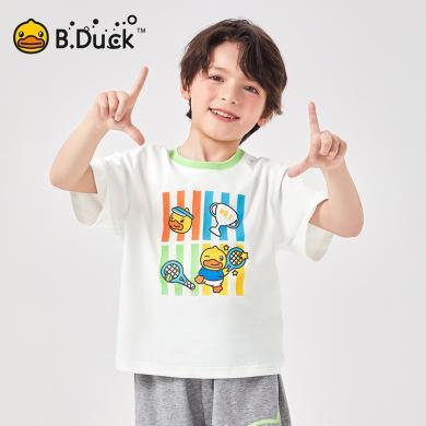 bduck小黄鸭童装儿童T恤男童短袖2024新款夏装上衣纯棉卡通半袖潮包邮BF2501053
