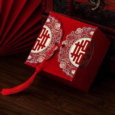 喜糖盒子礼盒装中国风婚礼专用糖果包装盒空盒纸盒结婚喜糖袋H-147112122711-2