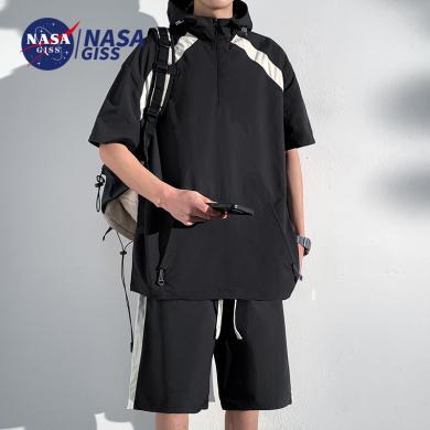 NASAGISS 男士夏季套装短袖T恤短裤一整套两件套夏季休闲运动套装男套装*CCC*MT&2413TZ