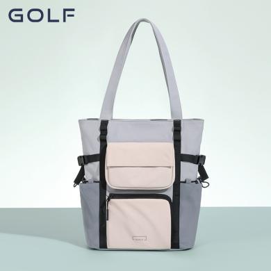 GOLF/高尔夫手提包女士新款大容量单肩包撞色休闲百搭托特包14英寸电脑通勤腋下包 GAB13666