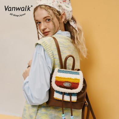 VANWALK出走新款女包学生书包潮旅行双肩背包生日礼物包包女V2691