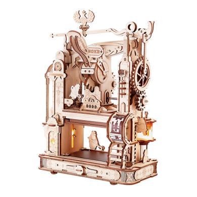 【ROKR若客】新品上市镇店之宝印画工坊diy手工制作印刷机3D立体木质拼装积木模型玩具摆件送礼