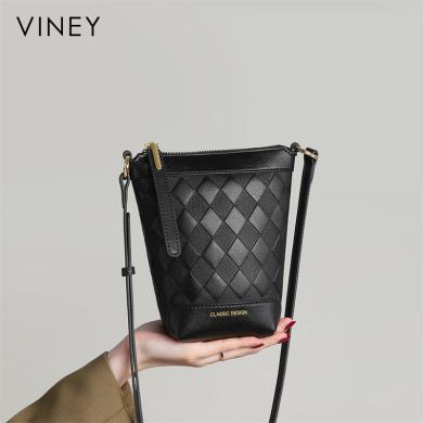 Viney手机包包女式新款斜挎包小包袋水桶包女包腰包91142