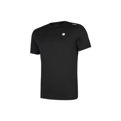 Skechers 纯色简约图案印花薄款直筒休闲短袖T恤 男款 碳黑P122M047