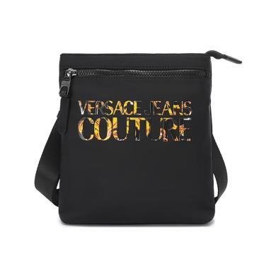 【支持购物卡】Versace/范思哲 男士黑色多色LOGO标志简约通勤拉链单肩斜挎包 香港直邮