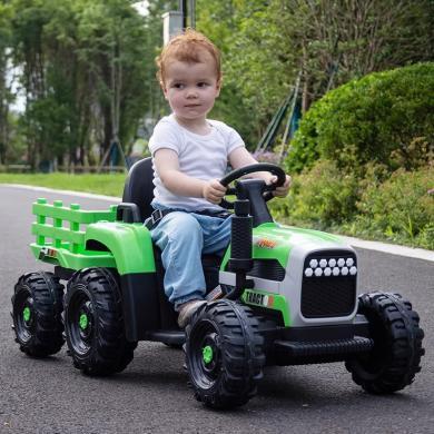 没玩没了儿童拖拉机电动车四轮汽车男女宝宝小孩玩具车可坐人带遥控1一3岁