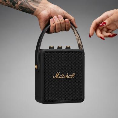 MARSHALL（马歇尔）STOCKWELL II音箱便携式无线蓝牙家用户外防水2代小音响 黑金色