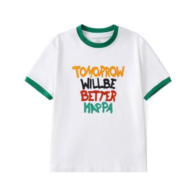 kappa卡帕男女童短袖T恤卡通印花2024儿童宽松透气夏装半袖洋气潮酷
