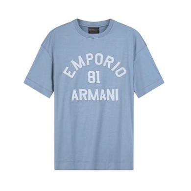 【支持购物卡】Emporio Armani/阿玛尼男士LOGO刺绣时尚百搭圆领短袖T恤 多色可选 香港直邮