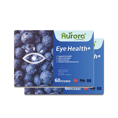 【2盒】挪威Aurora 多维蓝莓越橘叶黄素护眼丸软胶囊 60粒/盒 成人中老年人叶黄素