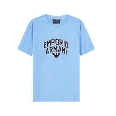 【支持购物卡】Emporio Armani/阿玛尼男士LOGO刺绣时尚休闲圆领短袖T恤 多色可选 香港直邮