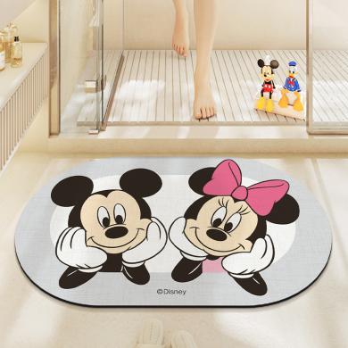 【2个尺寸可选】大江地垫迪士尼联名浴室吸水速干脚垫厕所地毯卫生间防滑进门垫FF25