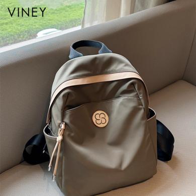 Viney双肩包女新款时尚初中生旅行质感背包大容量轻便书包91140