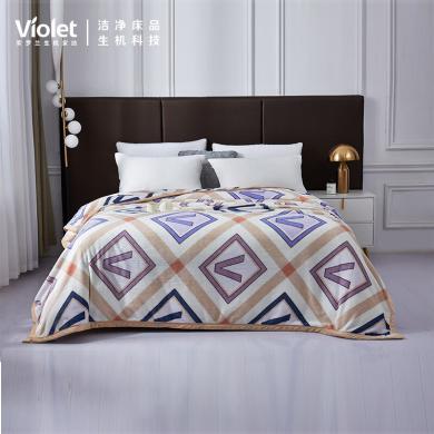 紫罗兰（Violet） 紫罗兰格调法兰绒毯毛毯空调午睡 -VDZLPMT10414/5