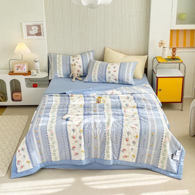 原品纺 A类印花全棉里外全棉100%新疆棉花夏被夏凉被空调被家用卧室夏季床上用品