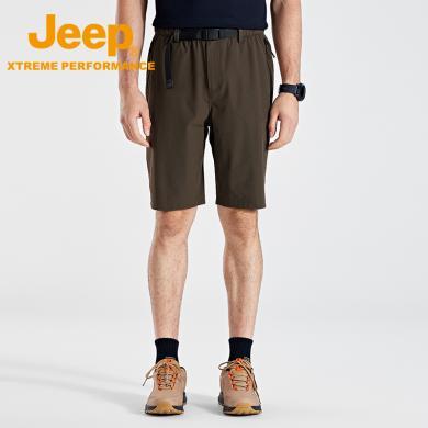 Jeep/吉普户外露营徒步裤新款运动工装裤男休闲凉感通勤短裤J422073819