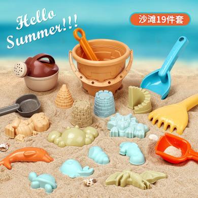 纽奇儿童沙滩玩具套装海边挖沙挖土铲子工具推车澄海玩具戏水套装903
