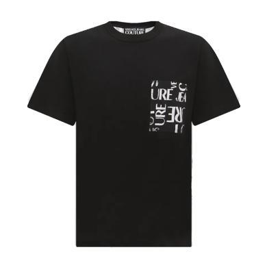 【支持购物卡】Versace 范思哲 男士时尚后背字母印花圆领短袖T恤 香港直邮