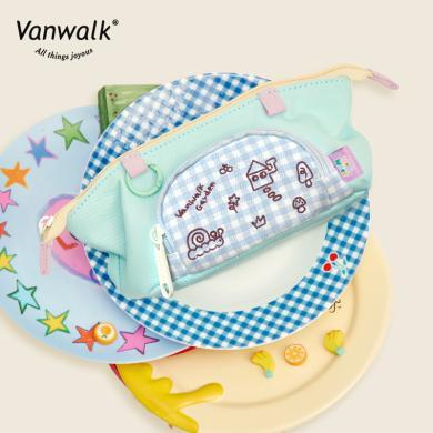 VANWALK出走新款女包小花园 卡通笔袋美式文具盒便携可爱设计感文具袋K453