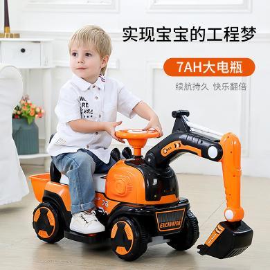 没玩没了挖掘机玩具车工程车男孩超大号可坐可骑挖土机儿童电动挖机可坐人