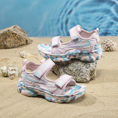 杰米熊2024年夏季新款男女童防滑轻便透气沙滩鞋中大童运动凉拖鞋