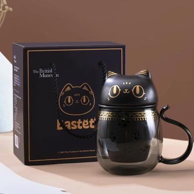 大英博物馆安德森猫和她的朋友们系列巴斯特萌猫异形猫头花茶杯带盖办公室男生生日礼物女生实用