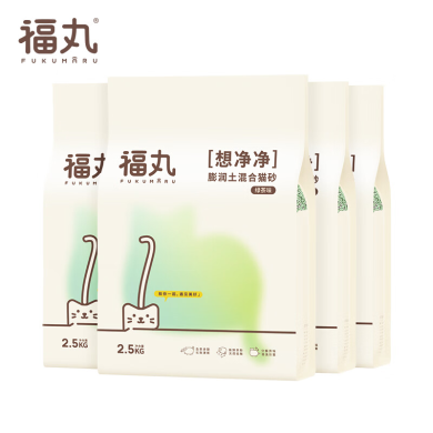 福丸-【绿茶】膨润土混合猫砂包除臭防尘快吸水易成团2.5kg*4包