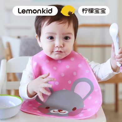 Lemonkid柠檬宝宝新款儿童防水罩衣宝宝围兜喂饭兜吃饭反穿衣婴幼儿小孩子围嘴LE301116