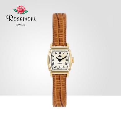 【超值秒杀】Rosemont瑞士腕表复古简约罗马经典小巧精致真皮玫瑰手表 送运费险 支持购物卡