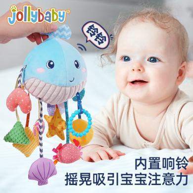 jollybaby婴幼儿车床挂件宝宝安抚玩具抬头练习带牙胶抽抽乐玩具JB2209005BNA