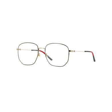 【支持购物卡】GUCCI/古驰 女士金色金属框架透明镜片经典光学眼镜 送礼礼物 香港直邮