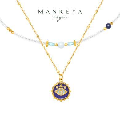 Manreya玛芮雅“幸运之眼”魔法水晶双层项链