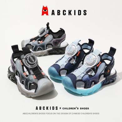 ABC男童2024包头凉鞋夏季新款中大童防滑耐磨软底男孩儿童沙滩鞋
