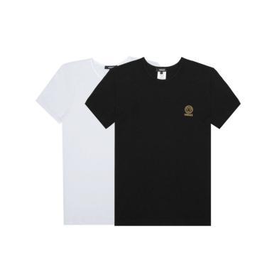 【支持购物卡】Versace/范思哲男士纯色休闲简约短袖T恤两件装 香港直邮