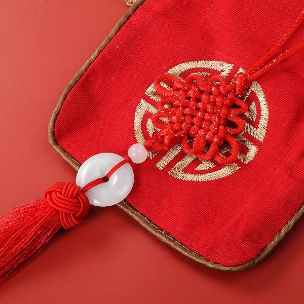 中国结平安扣天然翡翠挂件车挂包挂