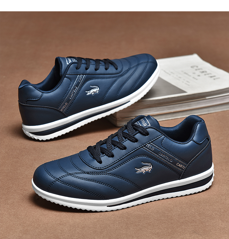 卡帝乐鳄鱼男鞋新款运动百搭潮流休闲小白鞋子男潮鞋qh2035-深蓝-41