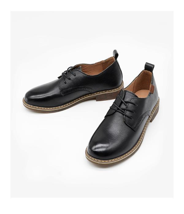 哈驰2020冬新款复古英伦风乐福鞋厚底简约文艺女小皮鞋商场同款wbs