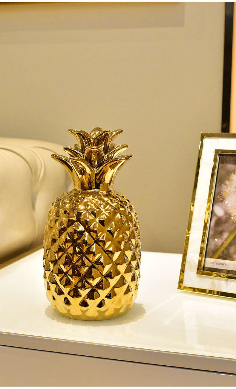 墨菲 现代轻奢摆件家居饰品电视柜酒柜茶几餐桌装饰品简约创意菠萝