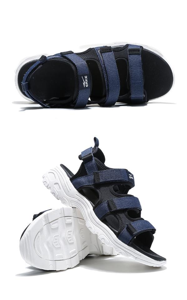 鸿星尔克凉鞋男鞋2020夏季新款户外运动鞋魔术贴轻便透气沙滩鞋子